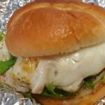 Egg burger quick breakfast